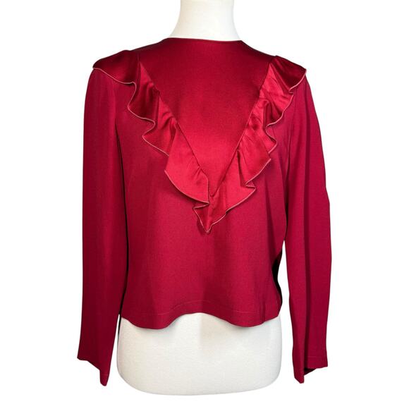 Red Valentino Ruffle Blouse Small - Picture 3 of 16
